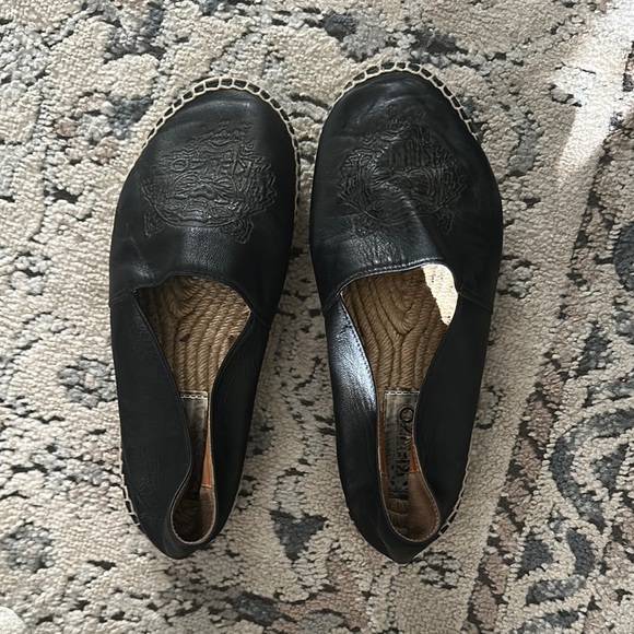 Black Espadrille Flats - Picture 1 of 3